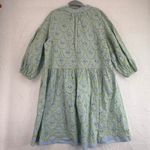 Devotion Twins Amorgos Women's Blue & Yellow Eyelet Embroidered‎ Dress Photo 5