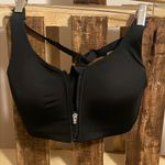 Athleta bra front zip black light padded intimate New Sz 32DD Photo 5