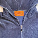 Juicy Couture  S Vintage Terry Cloth Hoodie Full-Zip Track Sweat Jacket Y2K 2000s Photo 2