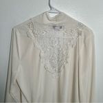 Emma & Olive Open Front Cascade Cardigan White Lace XL Photo 4