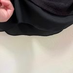 Urban Outfitters  Black Terry Cloth Sheer Ruffle Hem 3/4 Sleeve Blouse Size Small Photo 2