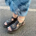 Dr. Martens  Vintage Dunnet Leather Flower Sandal 90s White Size US 7 GUC Photo 8