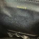 Vintage Dofan Paris Leather Handbag Black Gold Buckle Structured Top Handle Photo 9