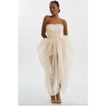 Lamarque Pixie Corset Tulle Sheer Mini Dress Light Beige Womens Size Small‎ White Photo 2