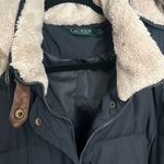 Ralph Lauren Black Puffer Coat with Faux Fur Hood Photo 1