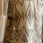 Debut  Brown Cream Southwestern Western Print Lightweight Open Cardigan Large Photo 3