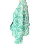 Erin London Floral Printed Long Sleeve Collared Lined Blazer Suit Jacket Size M Green Size M Photo 4