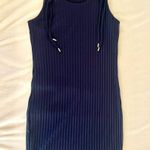Michael Kors Ribbed Navy Blue Bodycon Mini Dress Photo 1