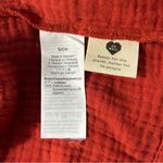 Madewell  Burnt Orange Soft Spun Peplum Hem Button Back Size Small Gauzy Blouse. Photo 6