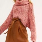 Free People BFF Cowl Neck Oversized Boxy Sweater Scarlet Flame Red Size Small Photo 0