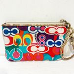 Coach  Womens Poppy Multi Color Removable Strap Signature C Metallic Leather Photo 4