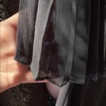 Calvin Klein Classic Black Dress with semi sheer pleated short sleeves Size 8 Photo 3