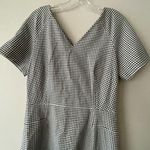 Banana Republic  Black And White Gingham Plaid Dress Size 12 Photo 2
