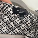 The Limited  Black and White Button Down Shirt with Notched Collar Photo 1