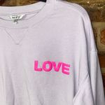 Wildfox  Lilac Lavender Purple Pink Dogs Love Me Graphic Sweatshirt Size Small Photo 3