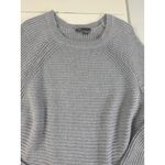 Vince  Women's Gray Cotton‎ Ribbed Knit Raglan Long Sleeve Sweater Large Photo 3