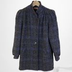 Vintage 80’s/90’s New York Girl Gray Wool Blend Plaid Blazer Coat​​​​ Size M Photo 1