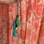 Alice Bell Boho Floral Midi Dress Coral Womens XS Silk Cotton Orange Photo 11