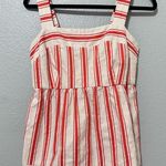 CAbi Orange & Ivory Stripe Brunch Baby Doll Tank Top size s Photo 0