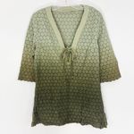 Athleta  Green Ombré Eyelet Swimsuit Coverup Size Medium Photo 0