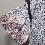 New Directions Blue & White Floral Lantern Sleeve Curvy Kimono Plus Size Size undefined Photo 2