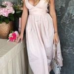 ZARA VOLUMINOUS MIDI DRESS WITH BOW BELT PINK Photo 9