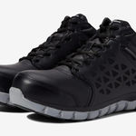 Reebok  Sublite Cushion Work SHOES - RB4144 COMP TOE Womens 7.5 W BLACK‎ NEW Photo 0