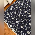 ZARA Flower Navy Blue Embroidered Midi Dress Size Medium Photo 12