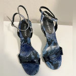 Jeffrey Campbell  Navy Blue‎ Strappy Heel Sandals size 6.5 Photo 2