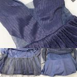 City Studios City Studio Navy Metallic Fit Flare Dress Photo 8