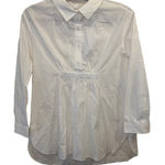 ZARA ‎ loose fit peplum colored long sleeved white women's top Size 11-12 Photo 0