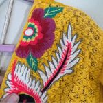 Free People Fiesta Nueva Yellow Embroidered Tunic Womens L Boho Festival Blouse Photo 3