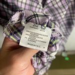 Brandy Melville Colleen Plaid Mini Dress Purple Tie Back Academia Preppy Argyle Photo 1