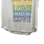 New York And Company  Love Rhinestone Tee Shirt White Size Large Photo 2