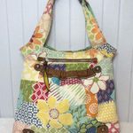 Fossil Vintage  Original Brand Patchwork/Floral Canvas Bag With Leather Detail Photo 0