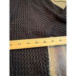 Crochet knit beach cover up tunic mini dress size small black Black Photo 5