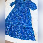 Sugar Lips Medium Kenner Floral Melia Shirt Midi Dress 100% Cotton Photo 3