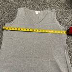 New Belle by Kim Gravel Gray Sparkly Sleeveless V Neck Tank Top M Size M Photo 7