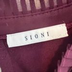 Plum Purple Sweater with Pleated Bishop Sleeves Ruffle Mock Neck Size Medium Purple Photo 7