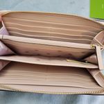 Kate Spade NWT Warm Beige Pebbled Leather Large Neda Studded Zip Wallet NWT Photo 11