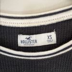Hollister  Black Waffle Knit Short Sleeve T-Shirt Photo 1