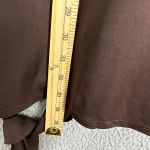 Laundry by Shelli Segal Laundry By Design Dress Womens 6 Brown‎ Long Sleeve Belted Wrap Slinky Ruched Photo 7