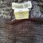 Hang Ten  Black & Gray Striped Cotton Blend Sweater Size L Photo 4
