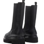 Good American NEW  Black Shaft Platform Boots Leather Black 10 Photo 1