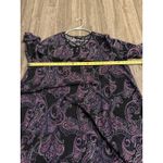 Anywear by Catherines Keyhole Midi Dress Size 2X Shark Bite Hem Purple Paisley Photo 8