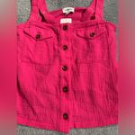 Evereve  Fuchsia Sammy gauze neck tank Top Photo 2