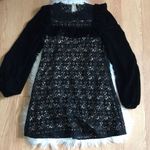 Nightcap  Black Lace Velvet Sleeve Dress Photo 0