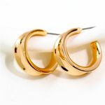 Boutique 14k Gold tone hoop earrings ✨ Photo 2