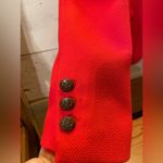 Fenn Wright Manson Beautiful Red Textured One Button Blazer Photo 4