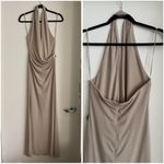 ZARA NWT  Shell Halter Dress in Beige Photo 5